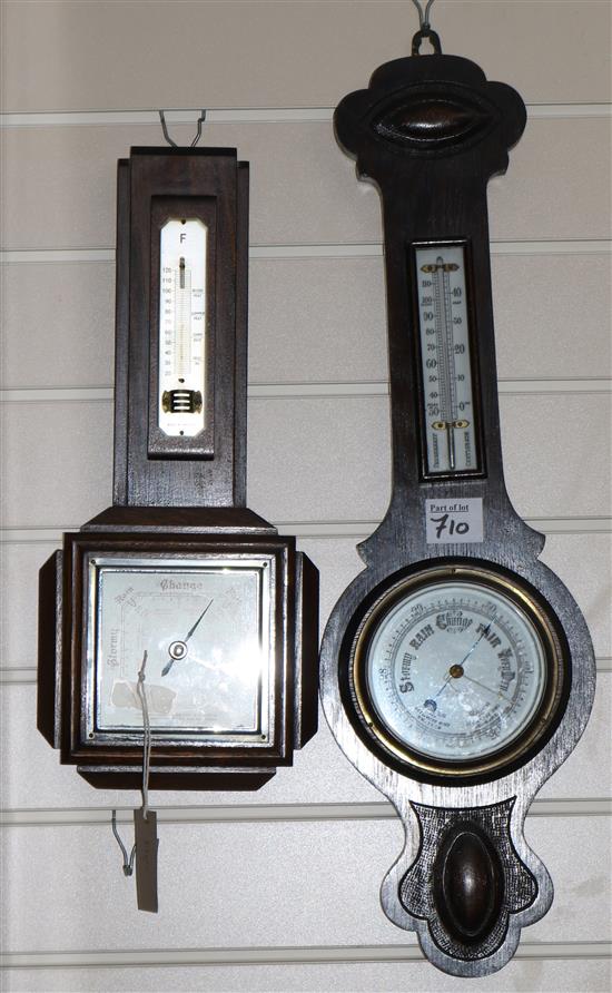 Two barometers, L.65cm and L.45cm